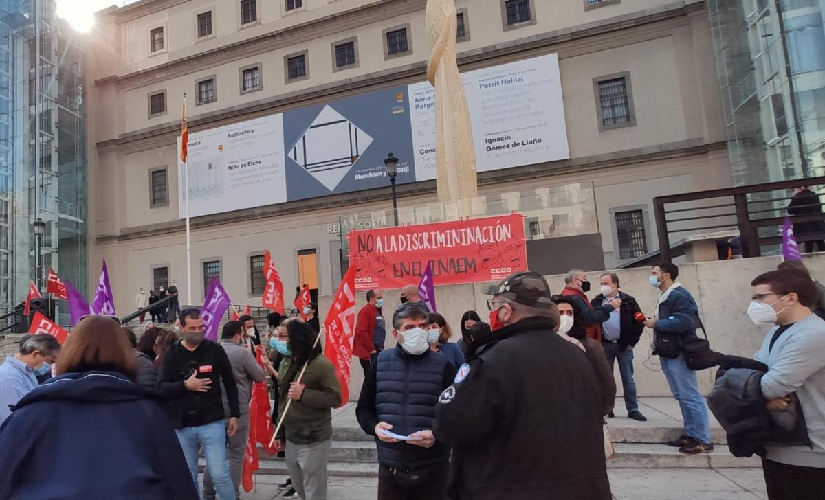 Concentracin de CCOO en el Museo Nacional Centro de Arte Reina Sofa