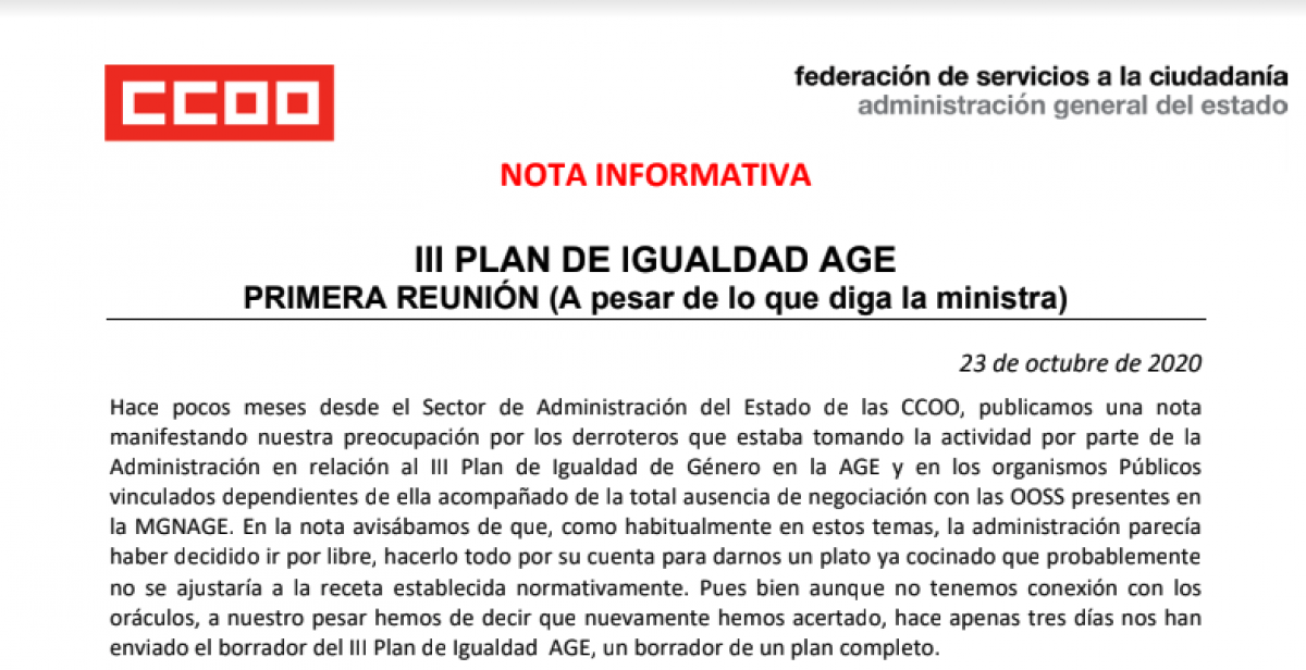 Nota reunin III plan de igualdad