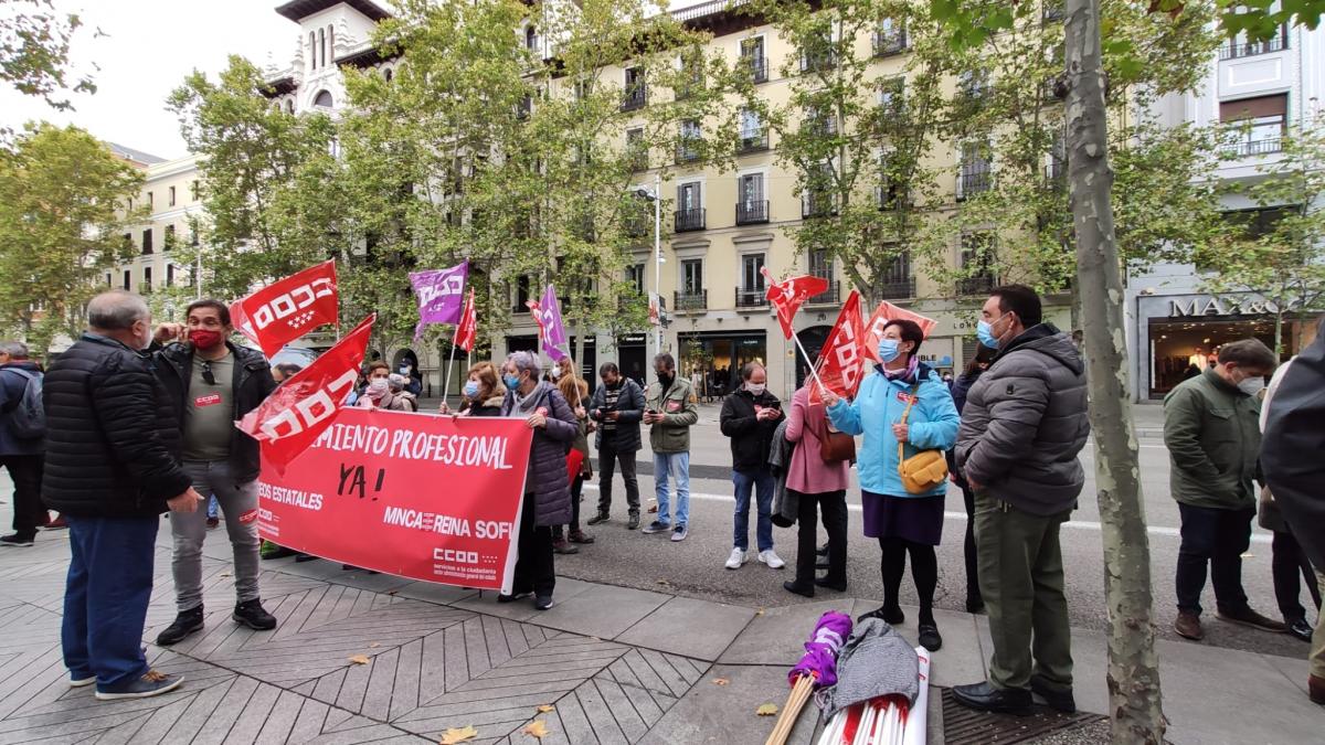 Concentracin de CCOO en el Museo Arqueolgico Nacional
