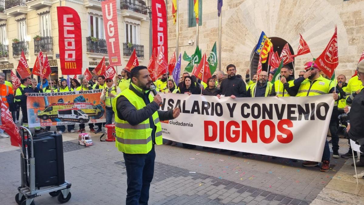 Concentracin ante las Cortes Valencianas