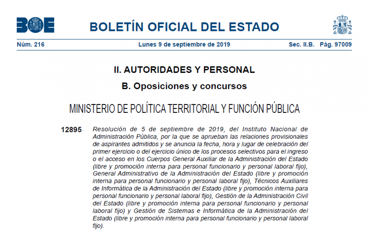 Resolucin de aspirantes admitidos