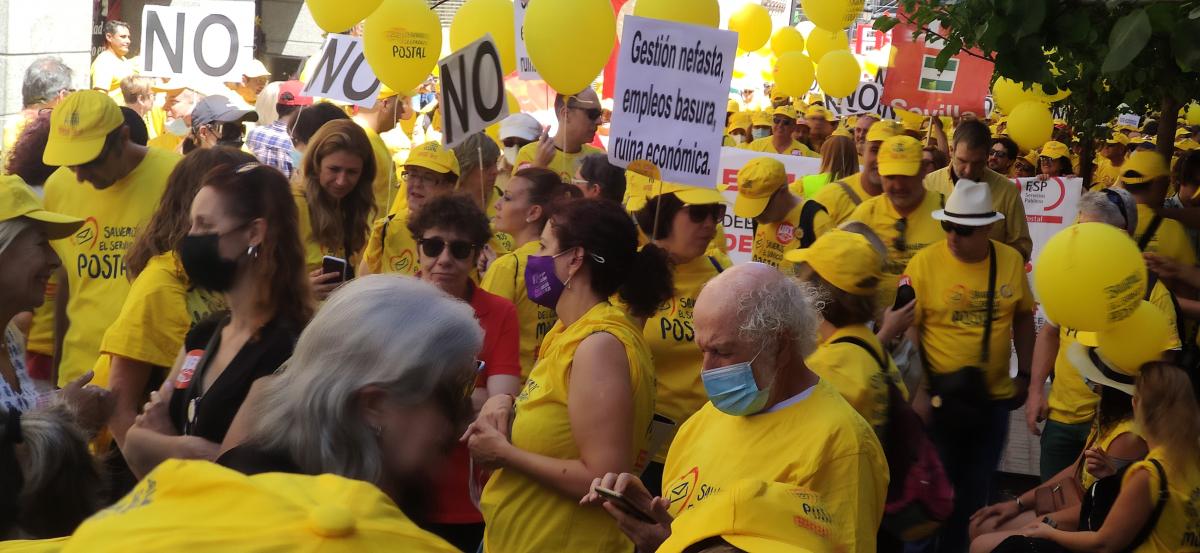Gran marcha en Madrid #1JUN en defensa del Servicio Pblico de Correos.