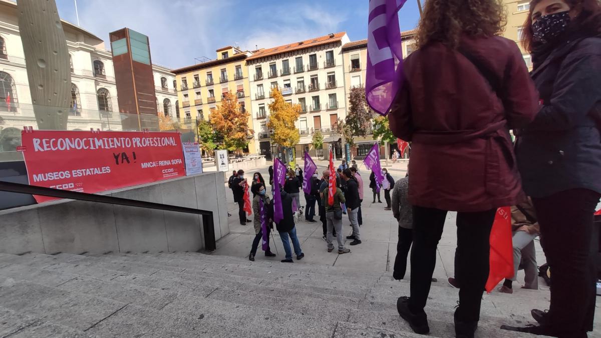 Concentracin de CCOO en el Museo Nacional Centro de Arte Reina Sofa