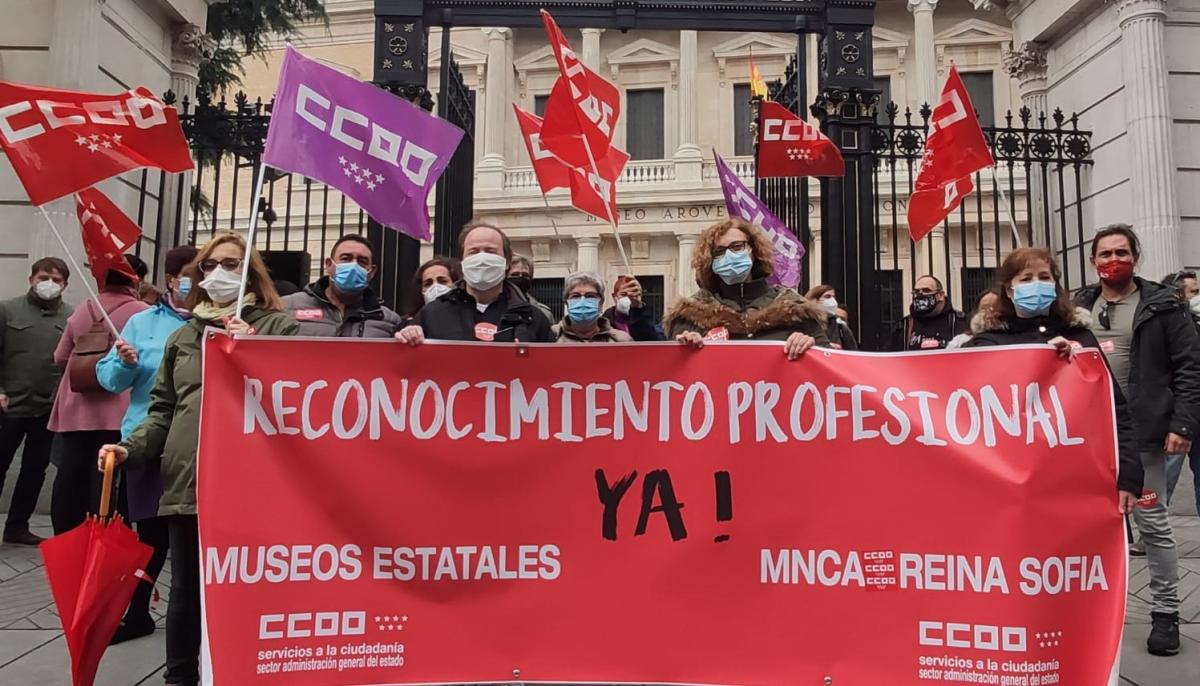 Concentracin de CCOO en el Museo Arqueolgico Nacional