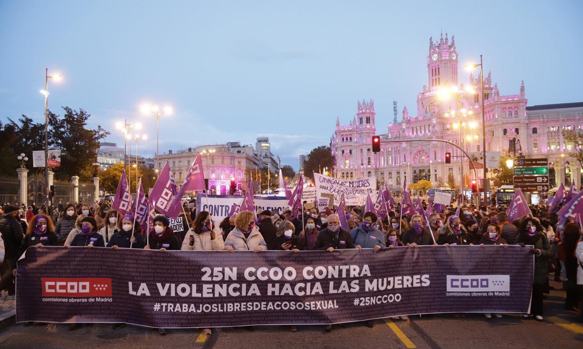 Manifestacin en Madrid, 25N Dia por la eliminacin de la violencia hacia las mujeres (CCOO Madrid).
